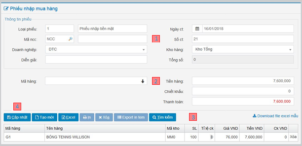 Nhập mua hàng hiệu quả với phần mềm bán hàng Online viva